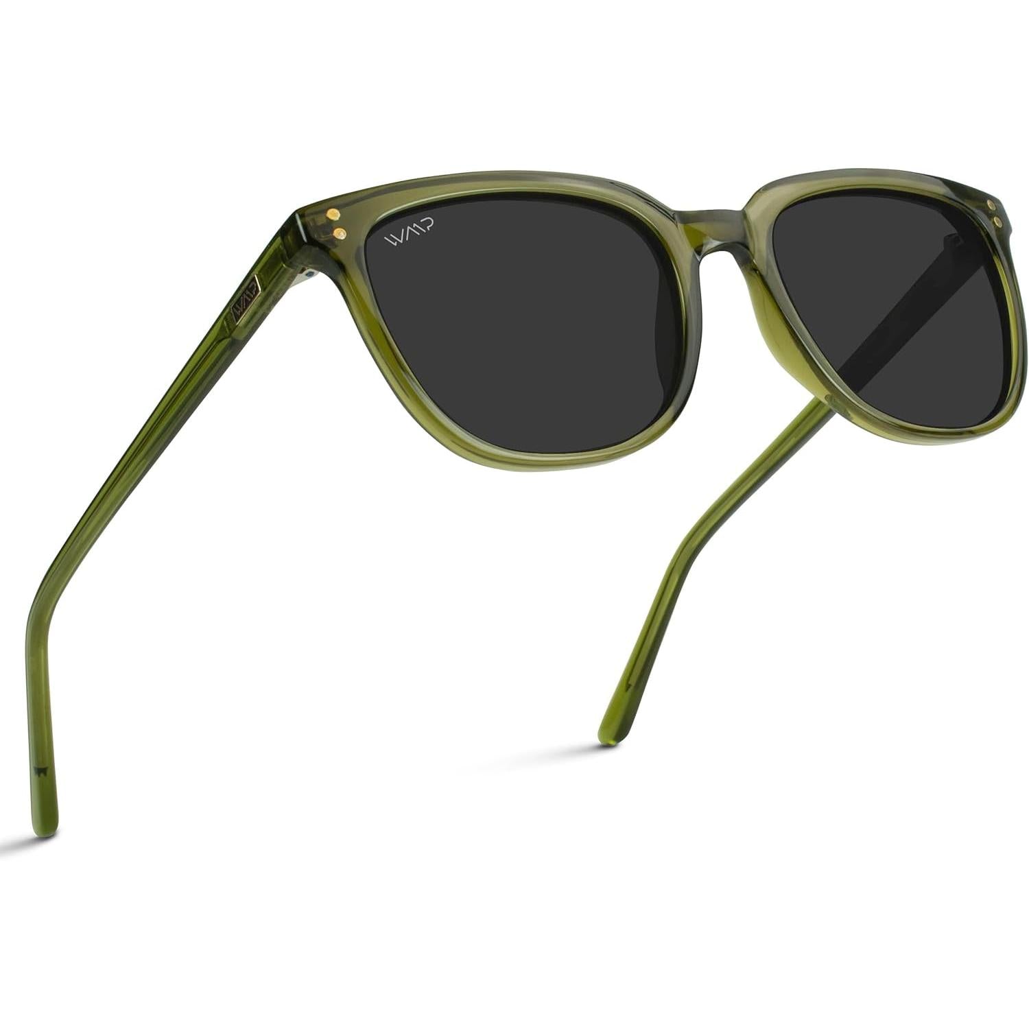 Gafas de Sol Cuadradas Planas Unisex – Estilo Retro Clásico con Lentes Polarizados UV400